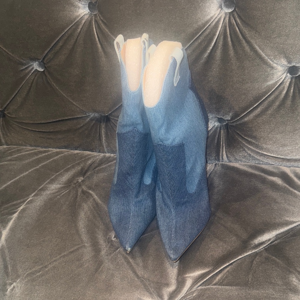 Fashion Nova Blue Heeled Boots